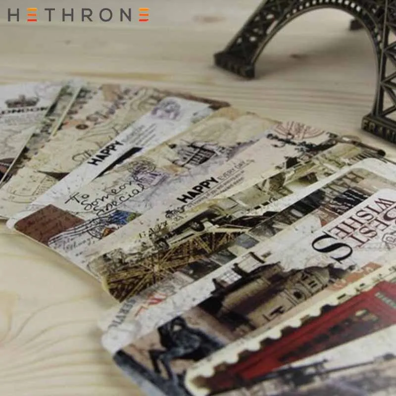 Hethrone 30 шт. винтажная Европейская декорация Эйфелева башня Лондон бумажная