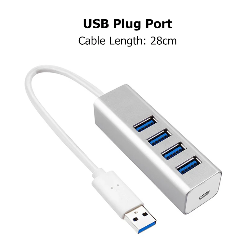 Алюминиевый Мульти USB C концентратор USB 3,0 USB3.0 type C концентратор разветвитель для Macbook Pro Air несколько портов USB-C type-C usb-хаб HAB адаптер