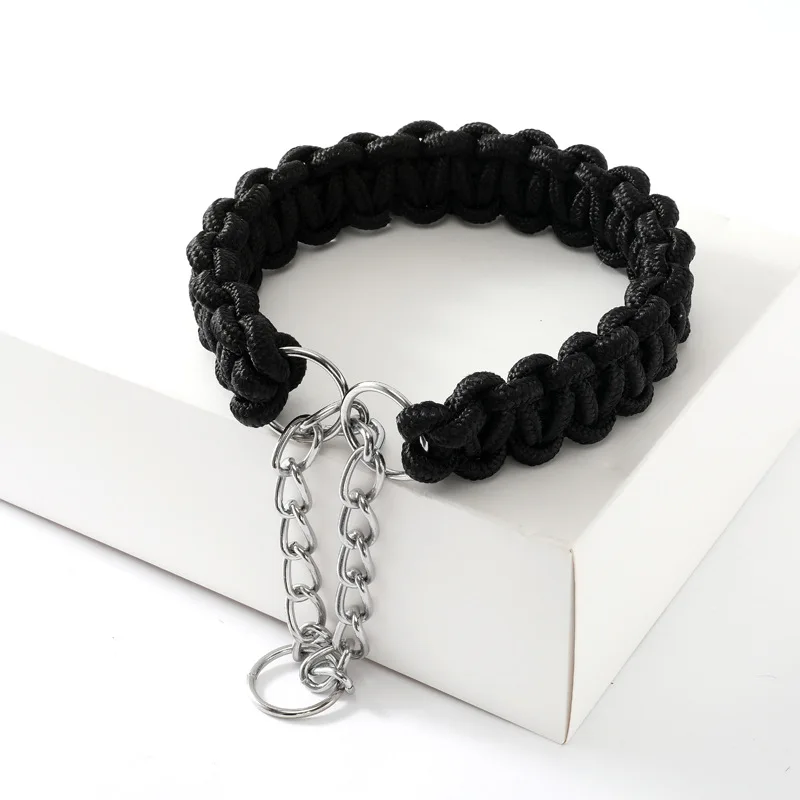 Black Petshy 1,3 м большой поводки для питомцев, собак металлический P цепи пряжки Двухрядное выдвижной автоматический поводок для средние и большие собаки - Цвет: Black