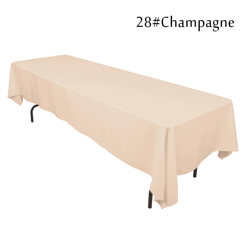 champagne Высокое качество Ткань прямоугольные и круглые Скатерти машинная стирка скатерть Рождество вечерние банкетные покрытие стола украшения - Цвет: champagne