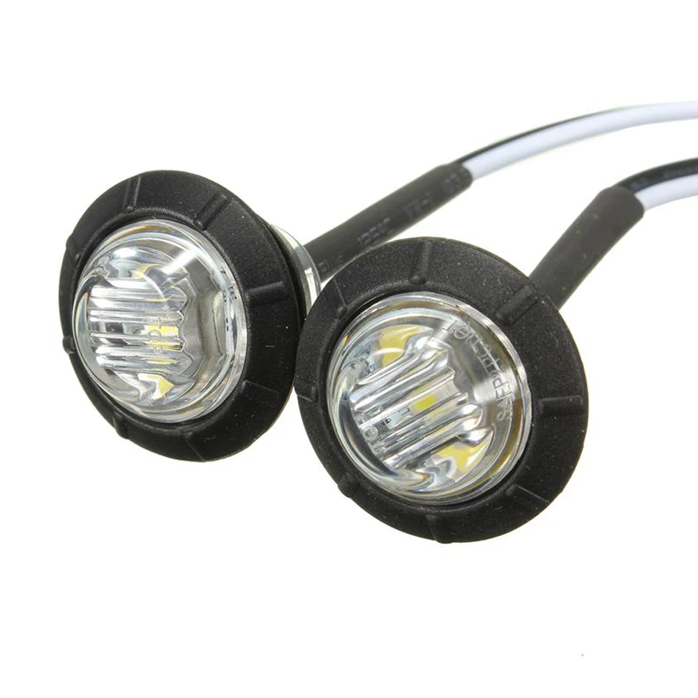 10 шт. 3/4 дюймов 12V 3 цвета 3LED сбоку принимающих индикатор светильник для автомобиля