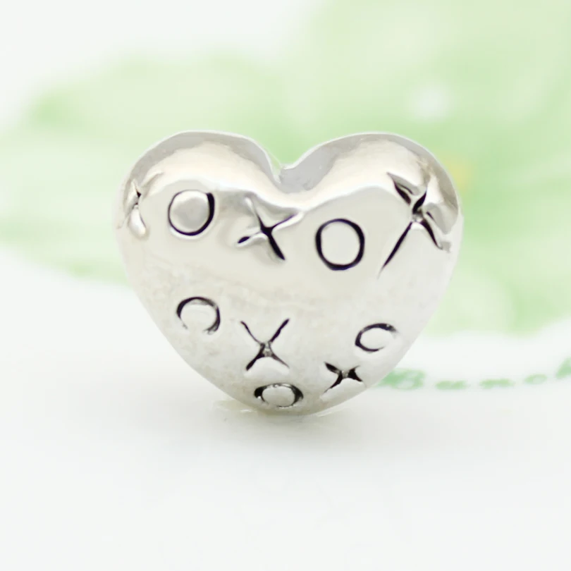 XOXO kisses сердце Дизайн Любовь Женщины Шарм браслет из бисера Подходит Pandora |