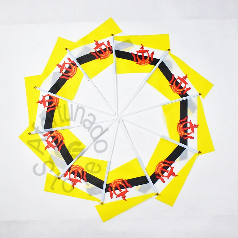 Бруней 14*21 см флаг баннер Бесплатная доставка ручной Развевающийся Флаг