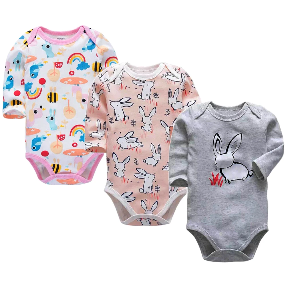 

Underwear for Newborn Boys and Girls Long Sleeve Cute Print Cotton Fashion Bodysuit 3-24 Months Baby Girls Clothes