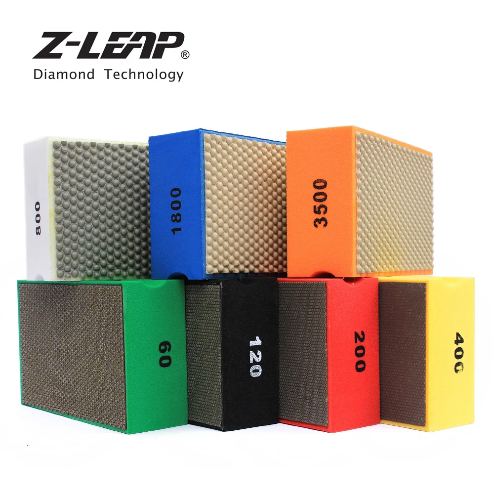 Z-LEAP 7 шт. Алмазные Колодки Ручной Инструмент Для Полировки Профессиональный Абразивный подушечка Стекло Кварц Бетон Кухня Очистка Плесени Шлифовальной Площадки