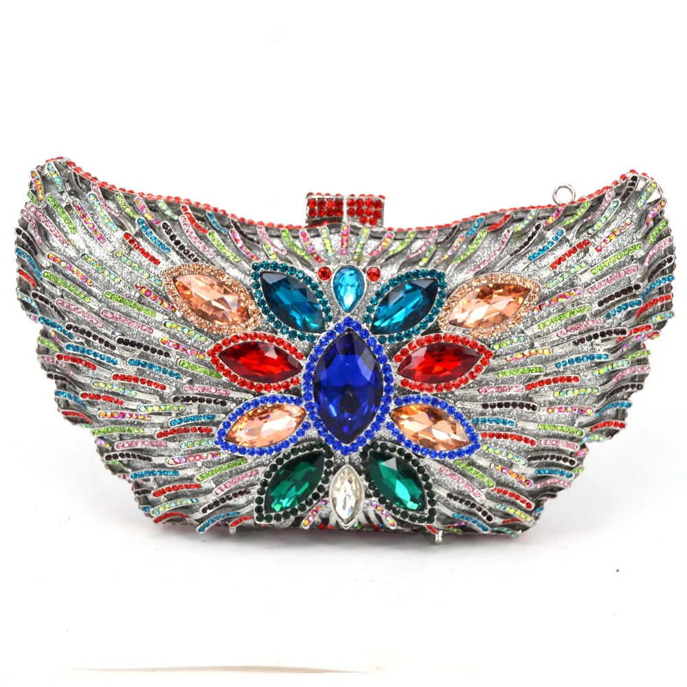 Роскошный женский клатч с вырезами плоская дамская сумочка сумка на цепочке