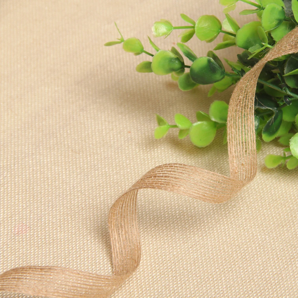 1 м красивый коричневый натуральный джутовый плетеный пояс пеньковая мешочная