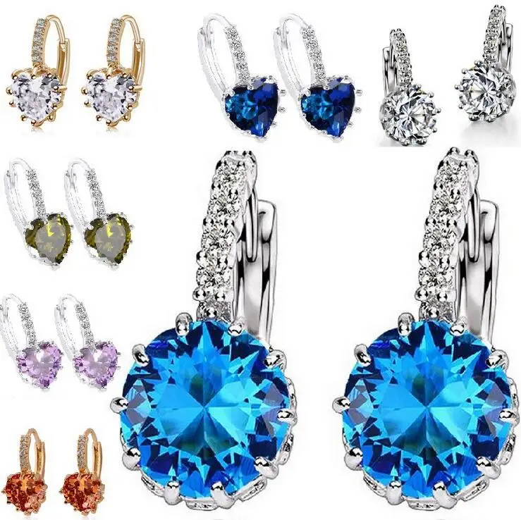 Европейские бренды Женские Ювелирные изделия подарок посеребренные циркониевые