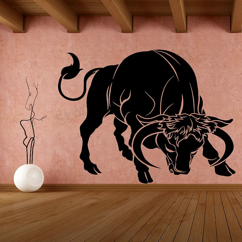 Животные Бык Корова настенные стикеры дизайн Diy украшения дома гостиная спальня