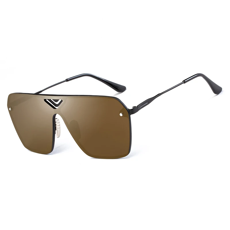 Солнечный луч Модные без оправы Мужские квадратные солнцезащитные очки Новинка