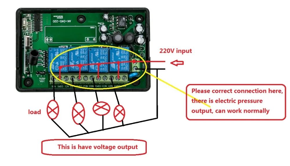 Беспроводной пульт дистанционного управления AC 85 250 В 110 220 230 4 канала релейный