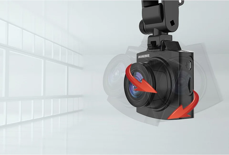 Marubox M340GPS Автомобильный видеорегистратор с GPS информатором, Русские голосовые оповещения, предупреждение водителя о радарах и камерах на дороге, поворотное крепление,содержит информацию о радарах более 10 стран