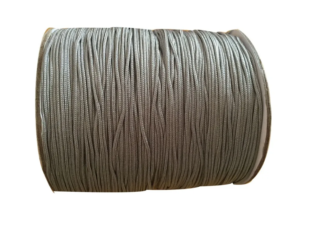 0 8 мм серая нейлоновая оплетка с хвостом + аксессуары для ювелирных изделий
