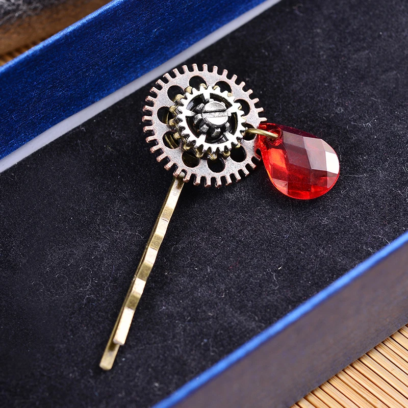 YUKAM Steampunk Gears металлическая заколка для волос в стиле готика панк Винтаж заколки