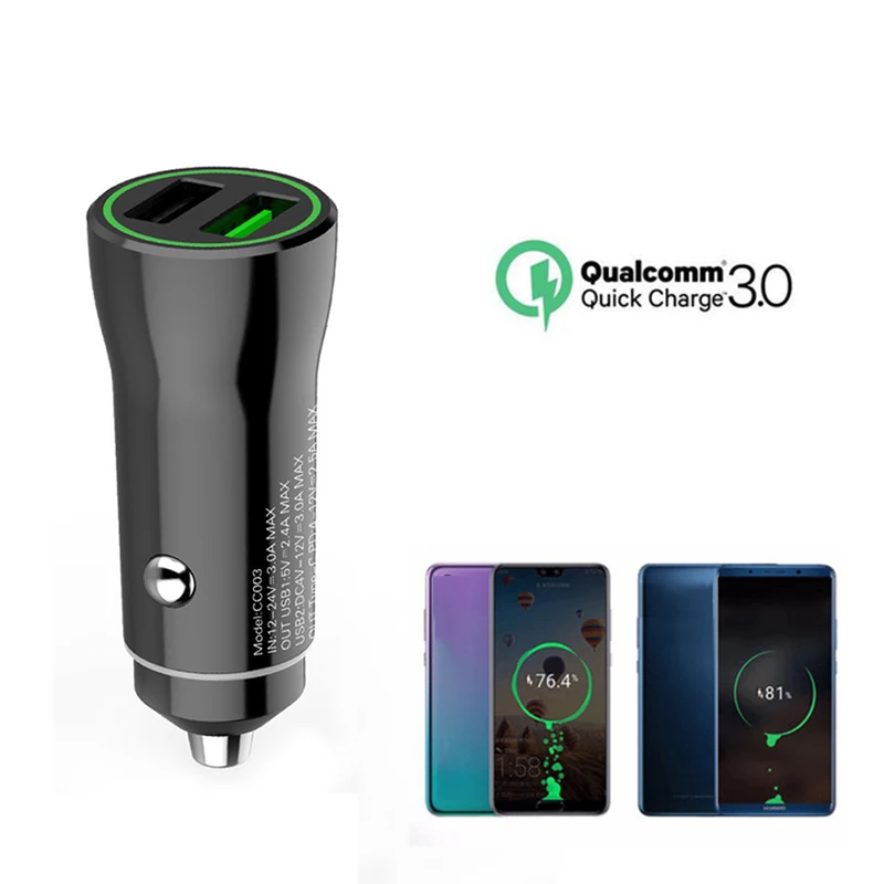 Быстрое Автомобильное зарядное устройство USB Quick Charge 3 0 2 с двумя зарядными