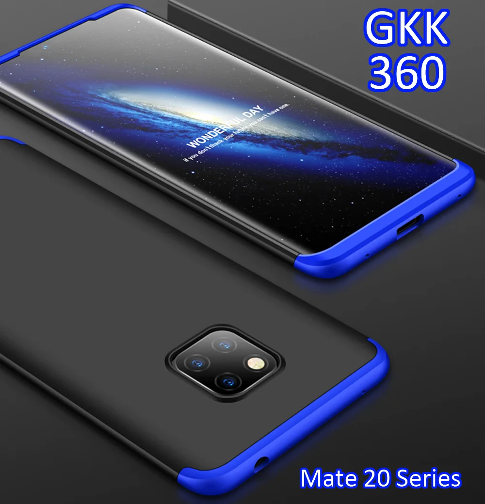 Чехол GKK для Huawei Mate 20 Pro Lite 360 с полной защитой кольцевой держатель ручка|Бамперы| |