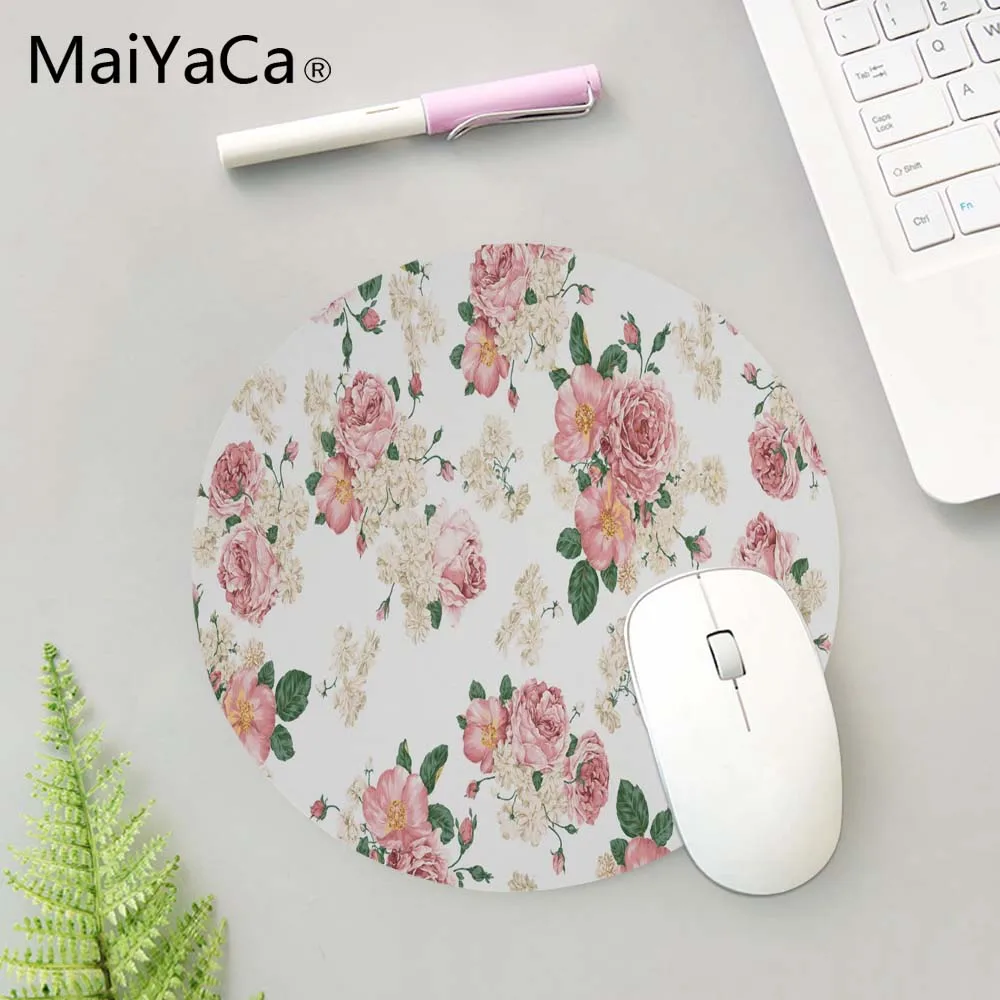 MaiYaCa love of a flower prints коврик для мыши маленький размер круглый игровой Нескользящий Резиновый Коврик