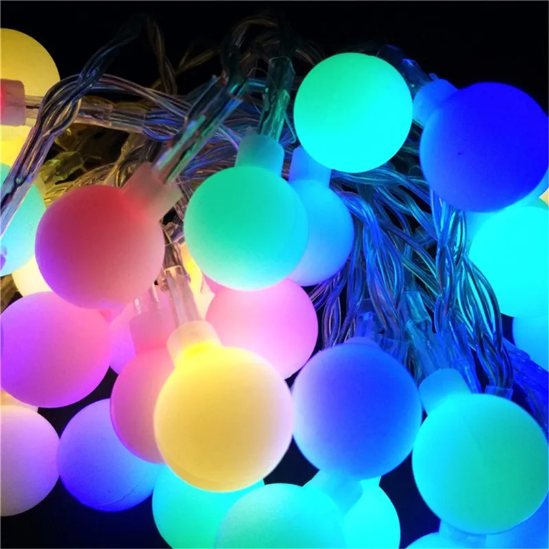 

Holiday LED string light 10m 100leds ball string light 110-220V multicolor led string for Valentine's Day Christmas Decoration