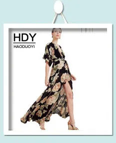 HDY Haoduoyi Brand Women Party Dresses Green Brown Mini Dress V-neck Sexy Night Club Vestidos Sequin Skinny Lady Dresses