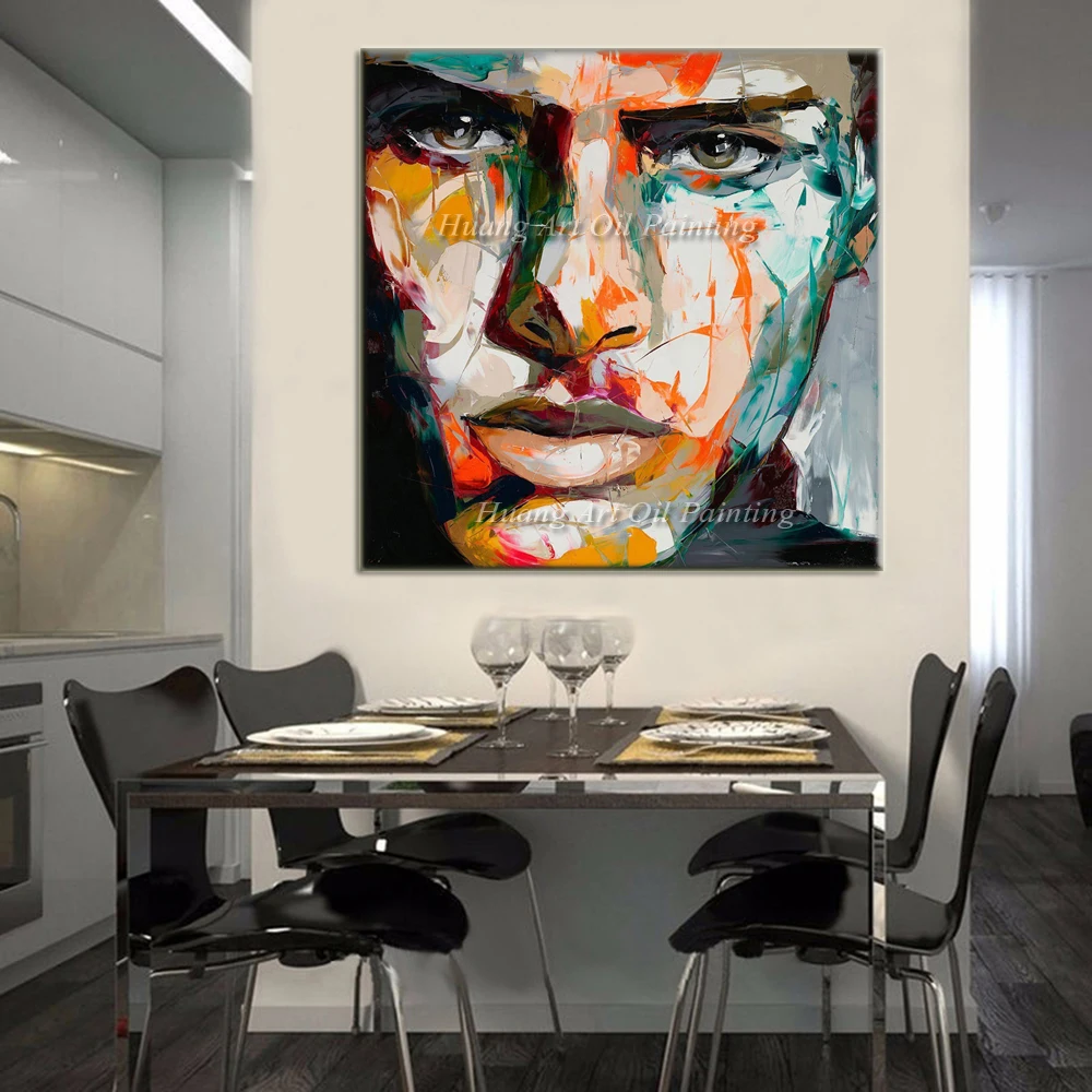 Новый стиль ручная роспись знаменитых людей поп портрет картина маслом на холсте