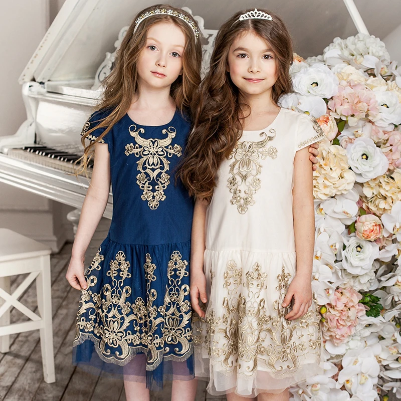 Childdkivy Baby Girls Dress Summer Embroidery 2018 New Brand Princess For Kids Party Dresses Children Clothing | Детская одежда и