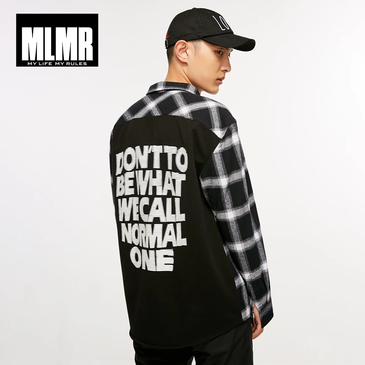 Мужская рубашка в клетку с длинными рукавами MLMR | 218305507|Повседневные рубашки|