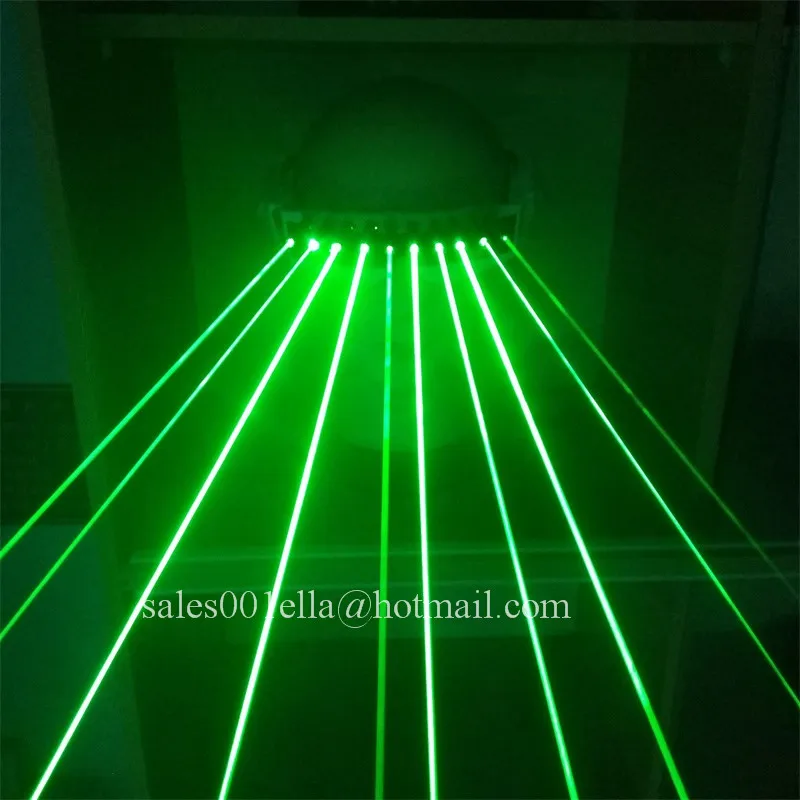 Новейшие Модные Зеленые лазерные светящиеся очки Laserman с 10 зелеными лазерами для
