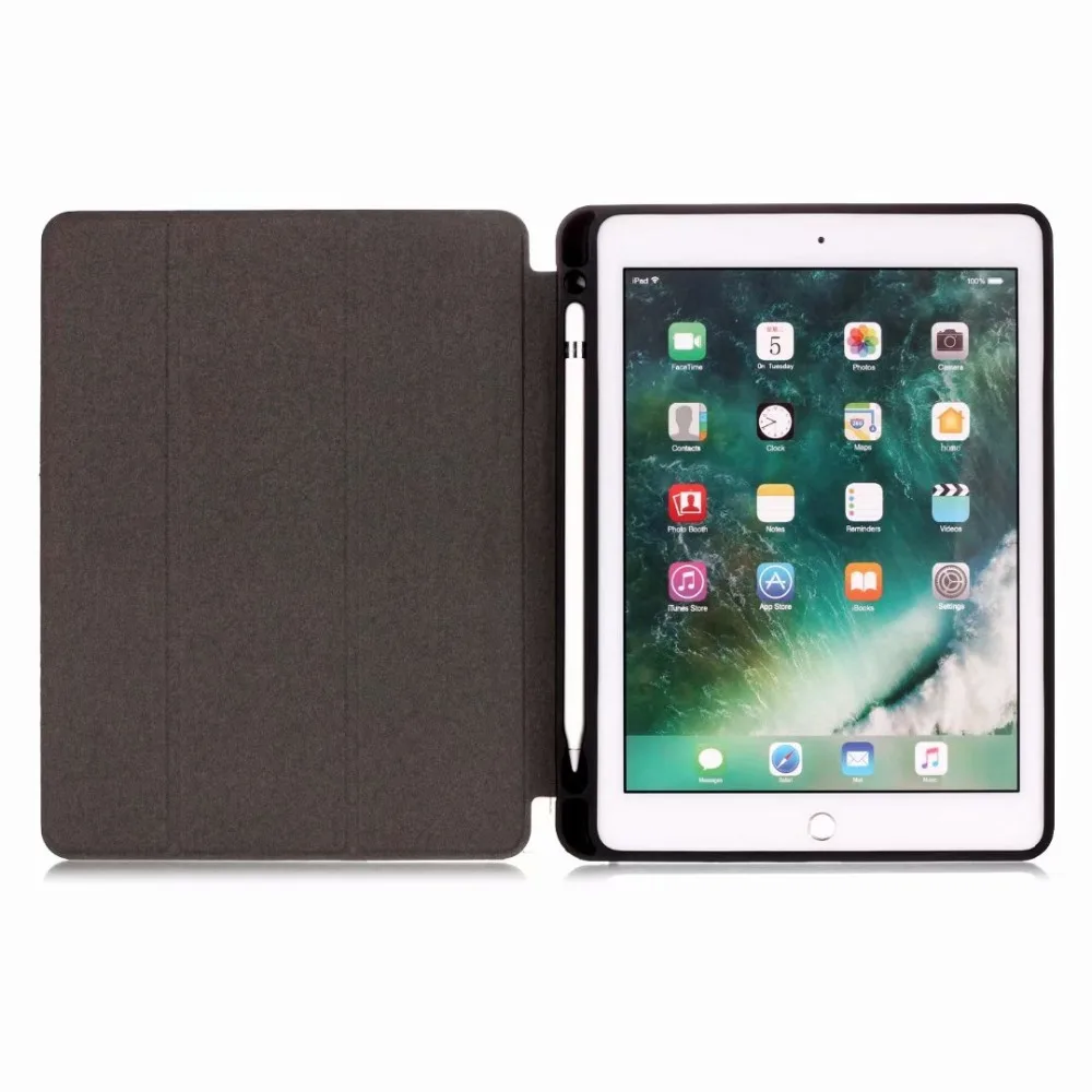 Чехол с карандашом для ipad 5/6 Air 1/2, умный чехол для ipad 9,7 A1822 A1893, магнитный чехол из искусственной кожи, чехол для планшета