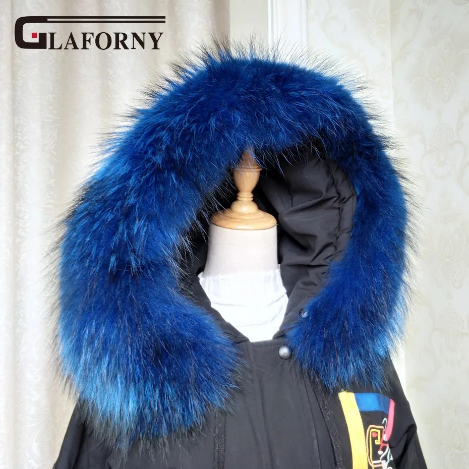 2020 FXFURS из натурального енота меховой воротник зимнее женское пальто с капюшоном