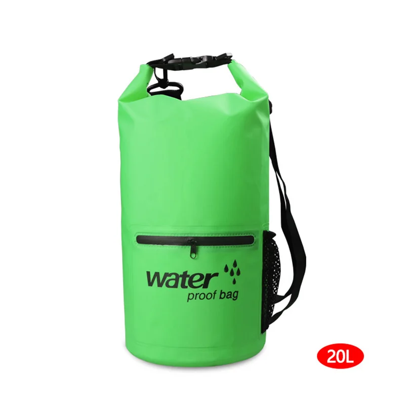 20L Green 10L/20L Водонепроницаемый сухой мешок пакет мешок для плавания сумка для хранения рафтинг Каякинг река треккинг плавающий парусный каноинг катание на лодках Спорт - Цвет: 20L Green