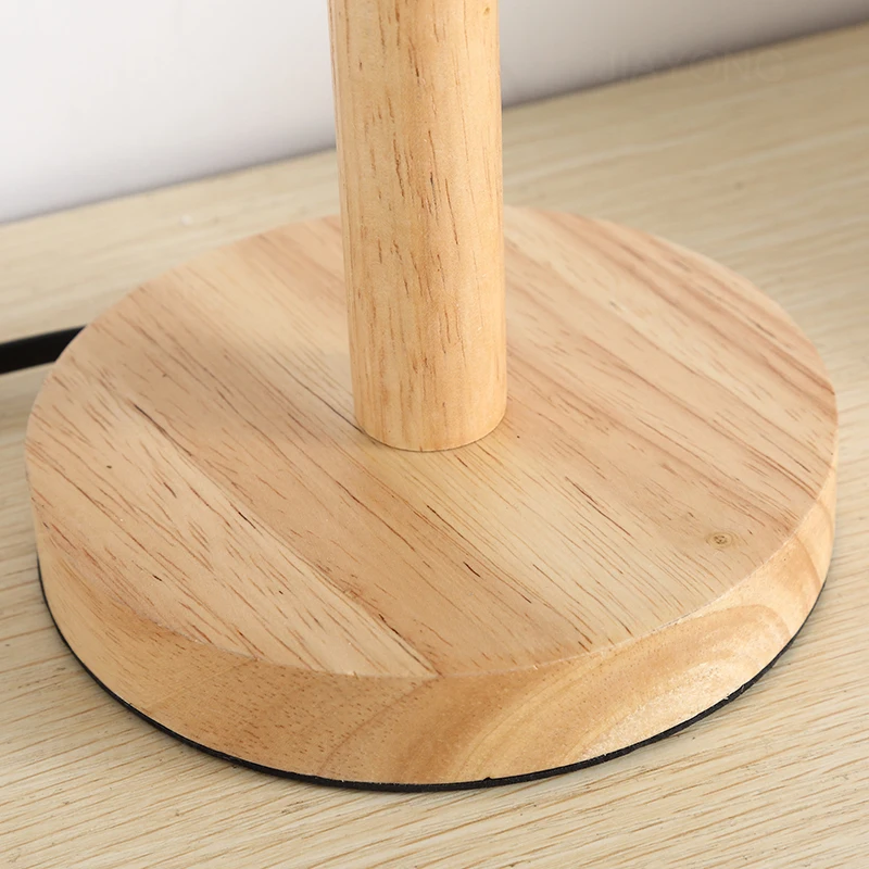 Современная Деревянная настольная лампа 90 260 В переменного тока прикроватный