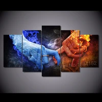 icon diamond painting love hand flame 5d cross stitch embroidery mosaic crystal square drill diy sticker decoration 5pcs