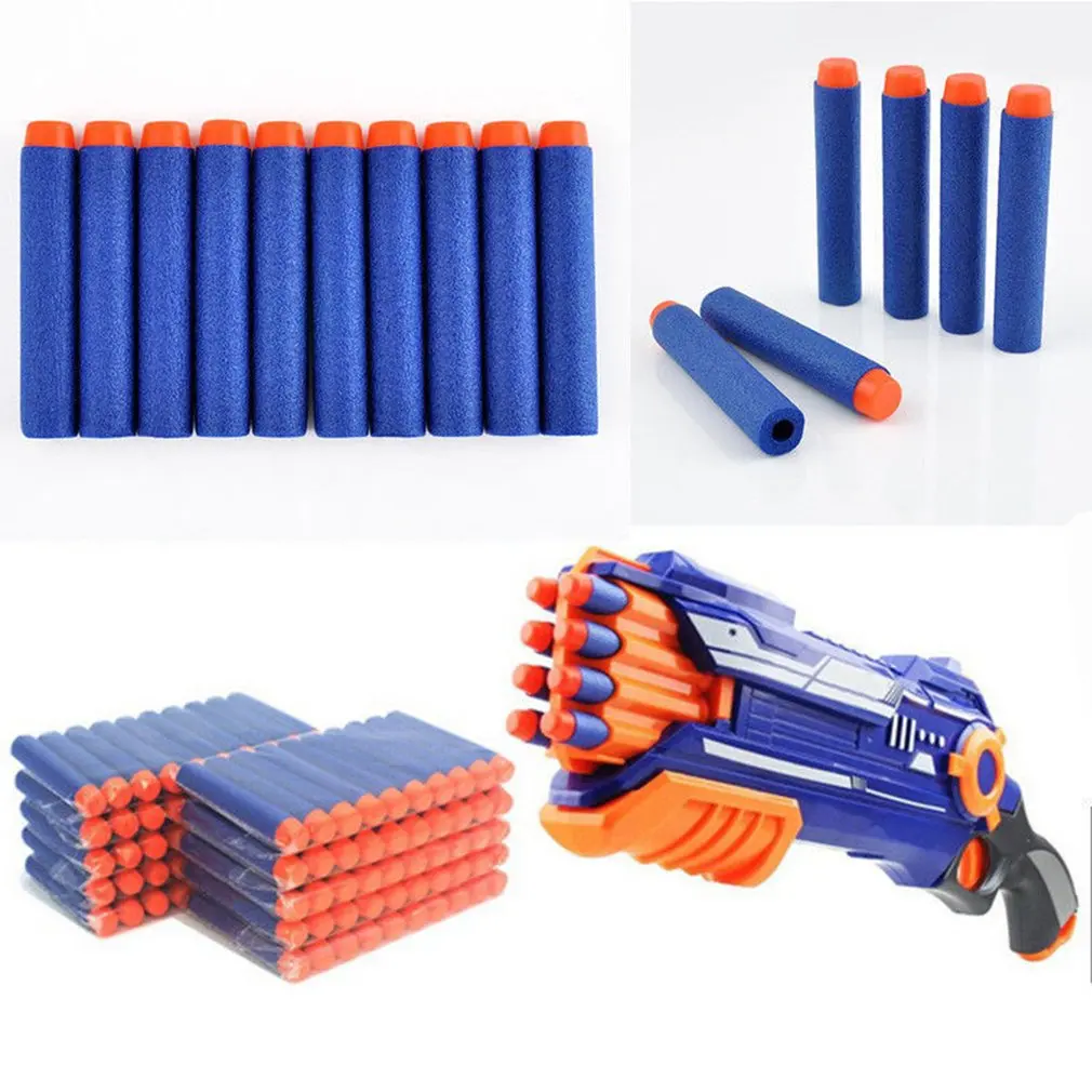 

400pcs For Nerf Soft Bullets Darts Round Head Refill Sponge Darts Kid Children Toy Gun Bullet For NERF N-Strike Blasters 72*12mm