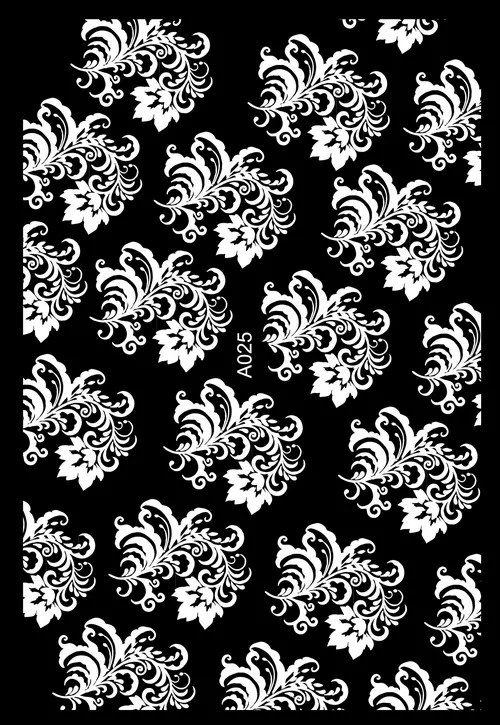 A025 White 3D наклейка для ногтей, наклейка на заднюю панель, роскошный дизайн, все для маникюра, белая наклейка, украшение для ногтей, аксессуары для ногтей DIY - Цвет: A025 White