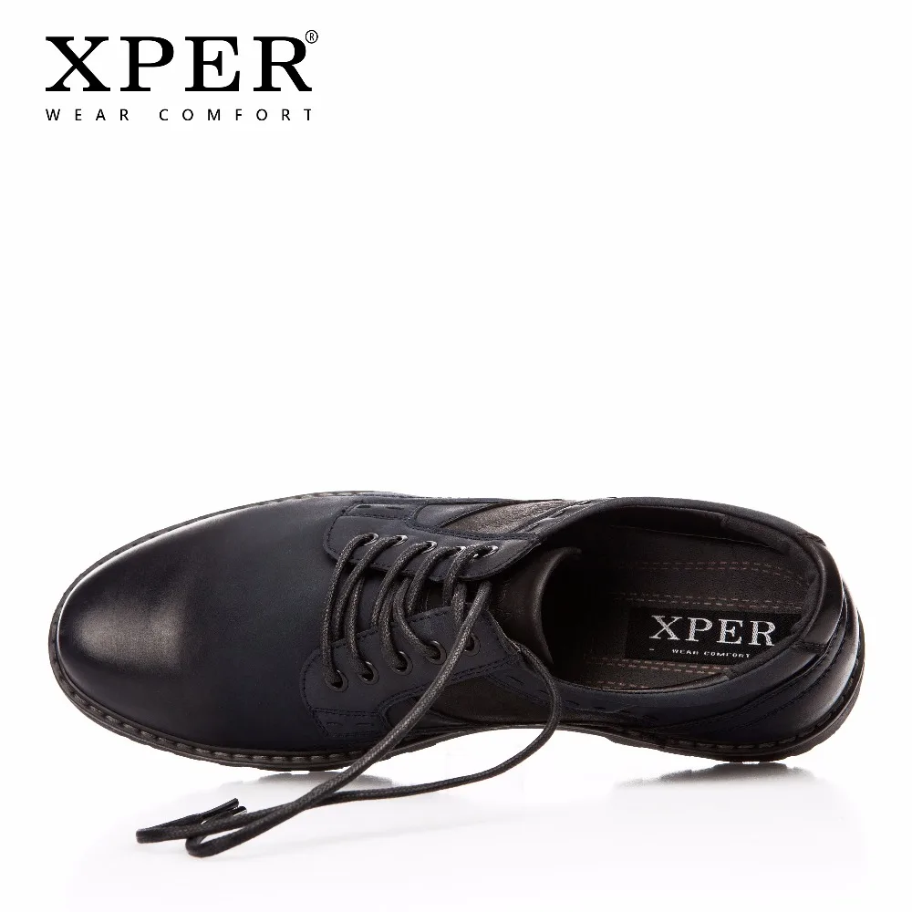 2018 XPER Brand Fashion Men Casual Shoes Wear Comfortable Walking Business Lace-up Flat Blue #YM86821 | Обувь