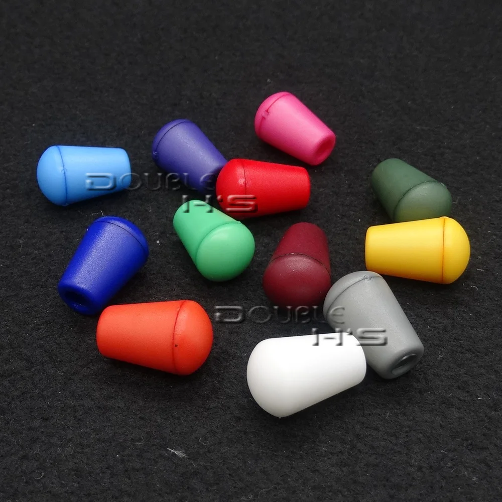 20 шт./лот цветные концы шнура колокольчик с блокировкой крышки пластиковый