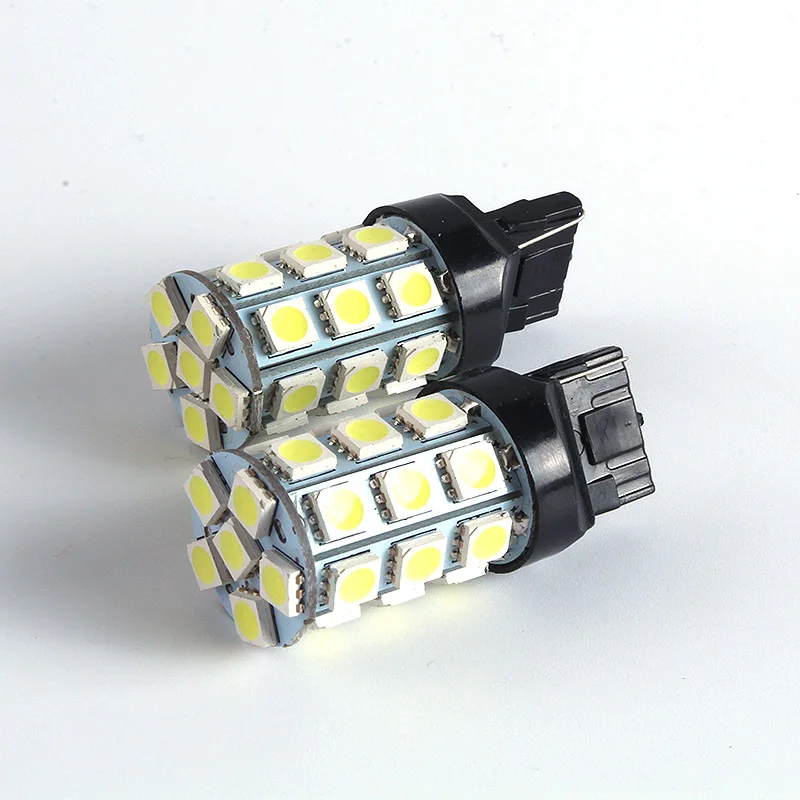 2 шт. 27 SMD 5050 T20 7440 7441 7443 7444 992A LED Обратный lumiere Sauvegarde Diurnes Blanc Rouge Jaune 12 V De Voiture Led