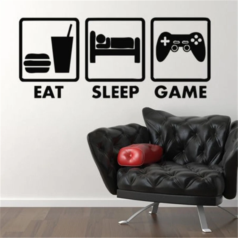 Джойстики для контроллера видеоигры Eat Sleep Game Виниловая наклейка Xbox домашний