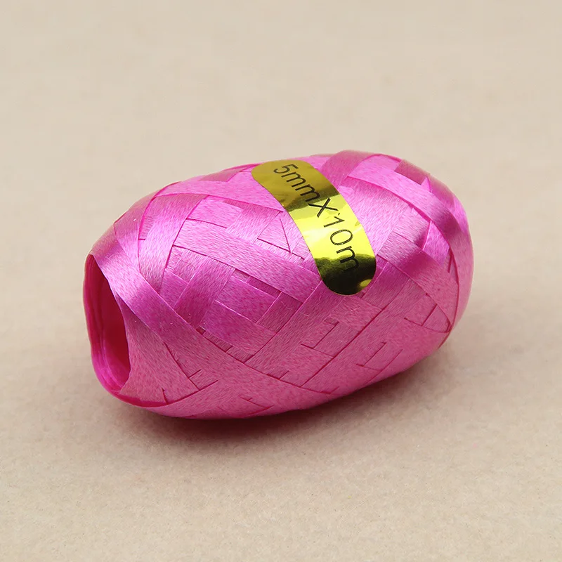 Ribbon C6 RoseRed 1 шт. цветная лента для воздушных шаров лазер 5 мм* 10 м украшение для свадебного дня рождения воздушный шар веревка лента упаковочная цветная лазерная лента - Цвет: Ribbon C6 RoseRed