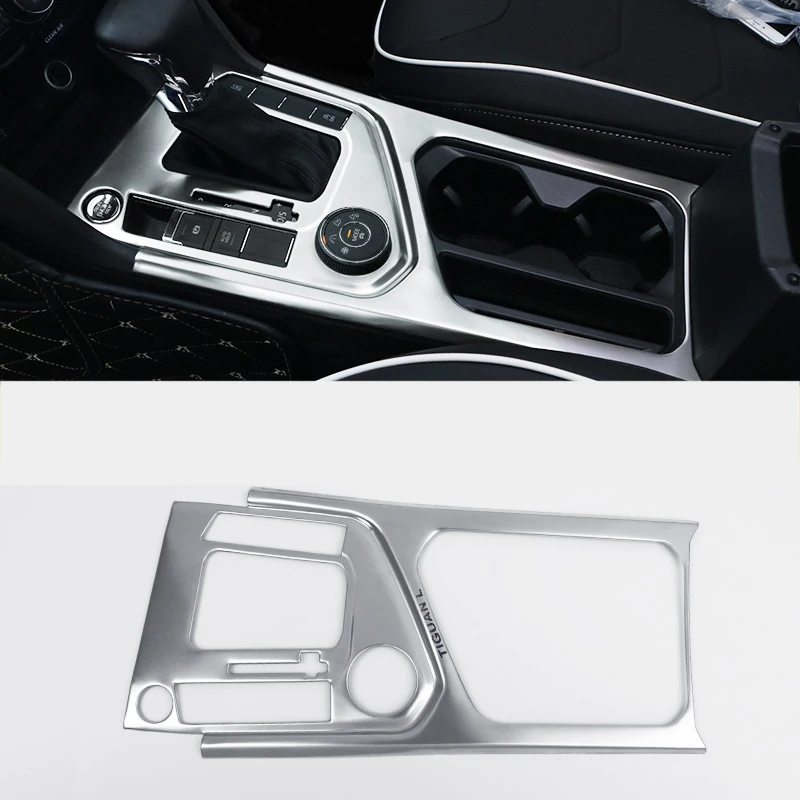 gear trims 3 R-line Lsrtw2017 Нержавеющая сталь автомобиля Шестерни Панель планки для Volkswagen Tiguan - Название цвета: gear trims 3 R-line