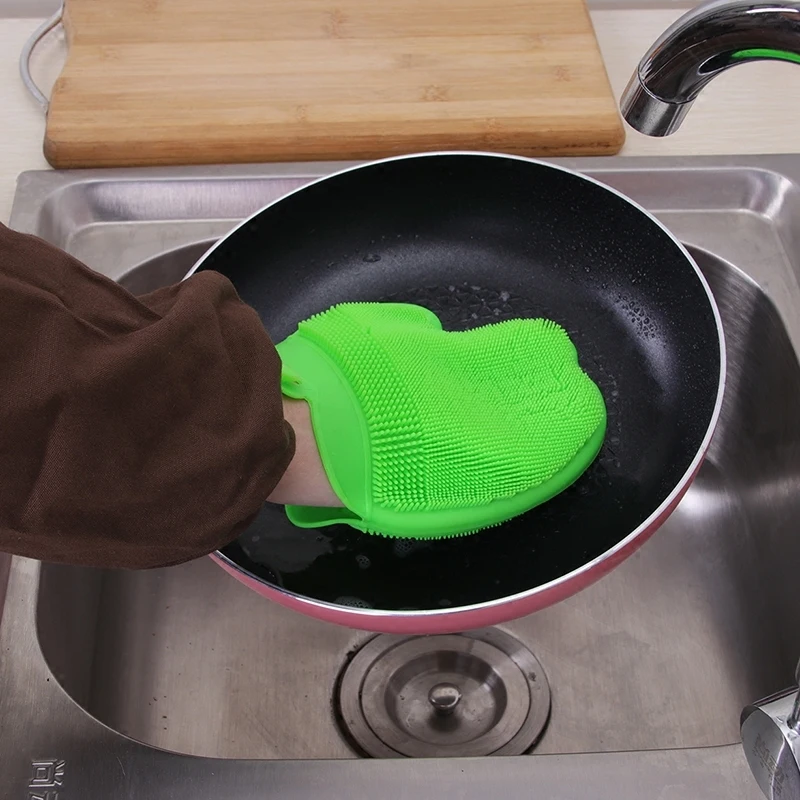 ZTSilicone щетка для мытья посуды бытовые щетки чаша металлическая Губка