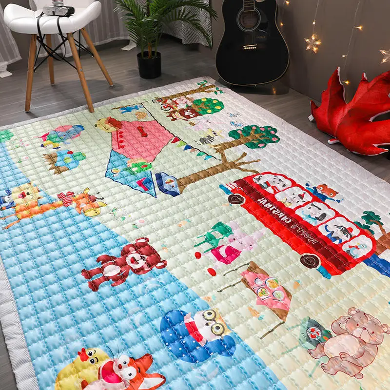 TREENDPOOL детский хлопковый игровой коврик, детский игровой коврик 150x200 см Ludo, машинная стирка, коврики для гостиной/спальни, противоскользящие