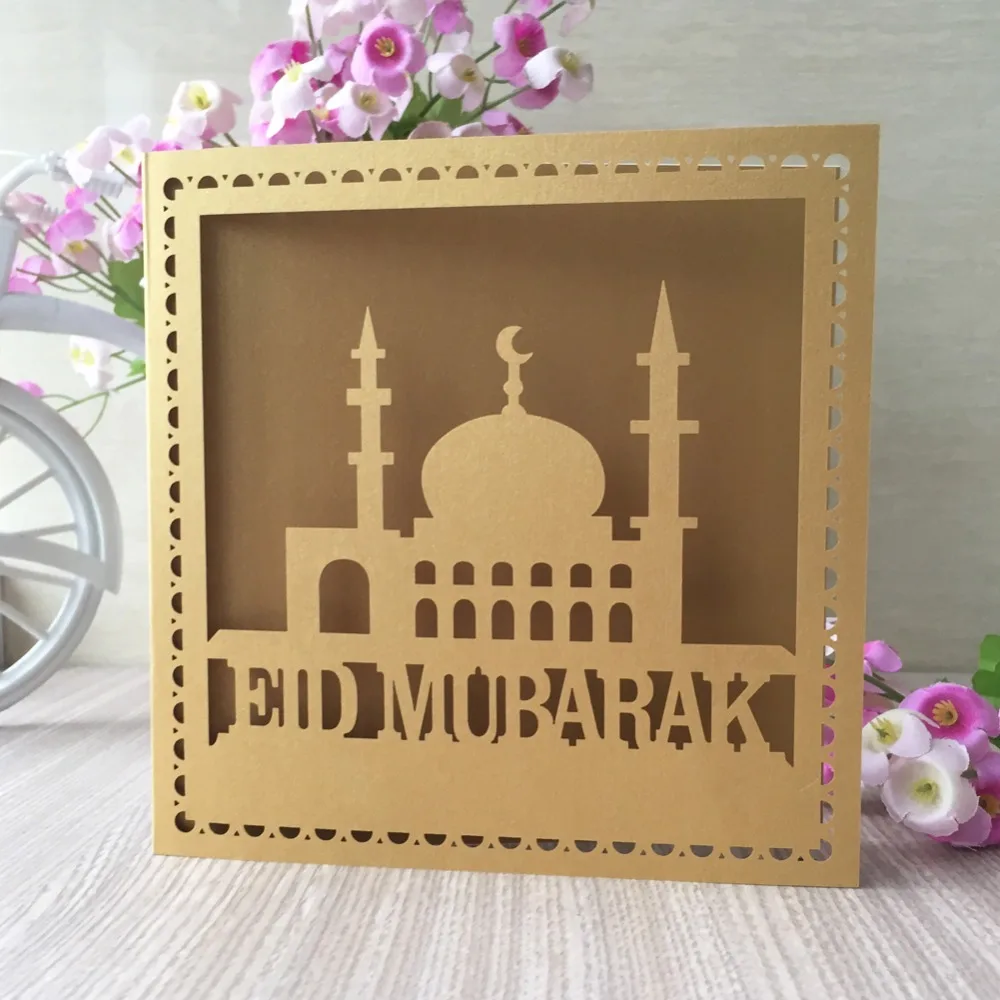 30X лазерная резка ИД Мубарак happy eid chic Eid-ul-Fitr дизайн свадебные пригласительные