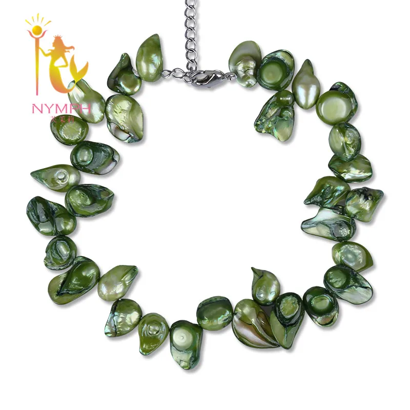 Женские жемчужные браслеты на ногу [NYMPH] вечерние в стиле барокко из натуральной