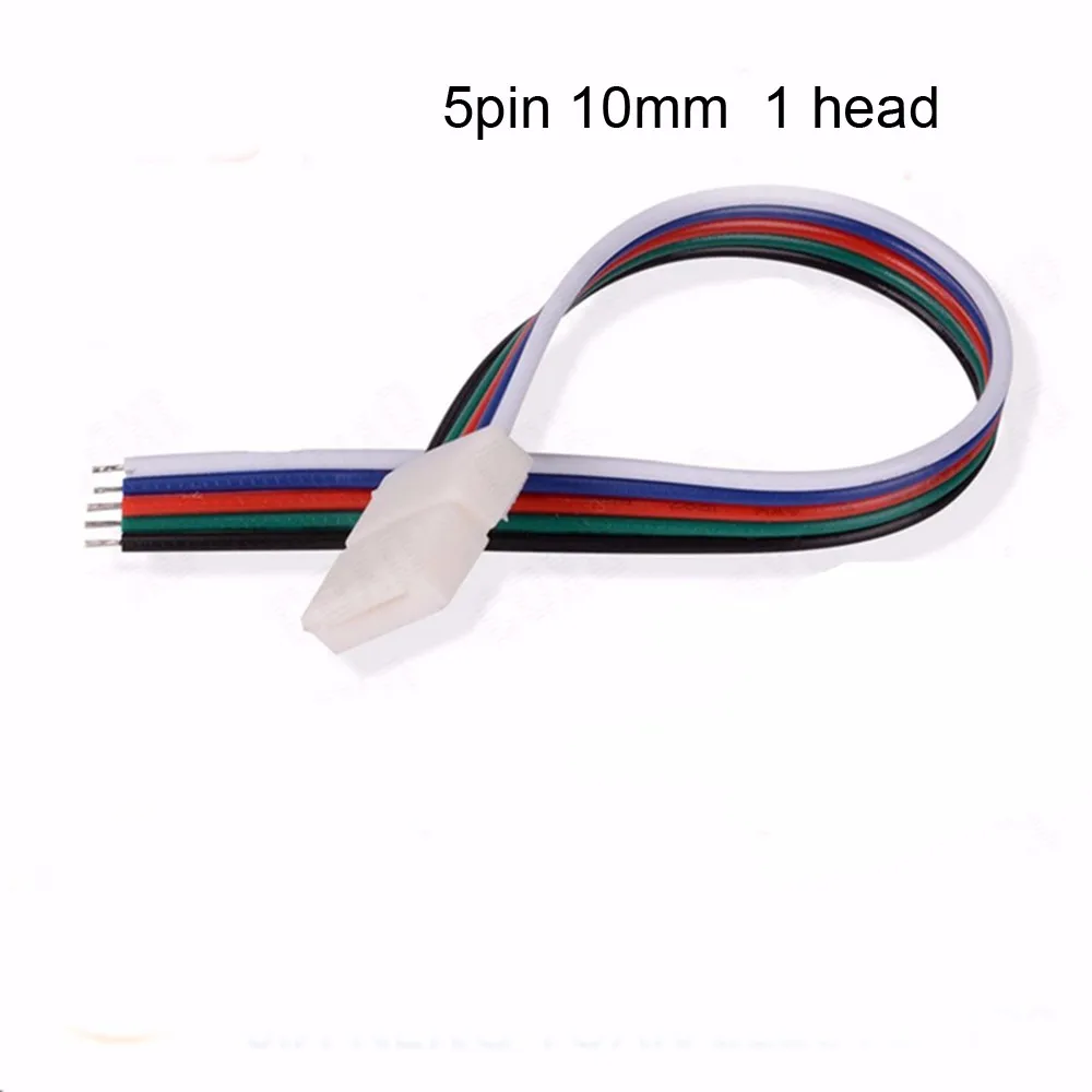 1 шт. 5pin RGBW прокладка подключить провод solderless 10 мм 12 мм ширина 5pin карабин адаптер с кабелем для RGBWW светодиодные ленты
