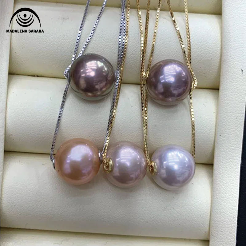 

MADALENA SARARA 9-10mm Freshwater Pearl Round Pendant Women Necklace