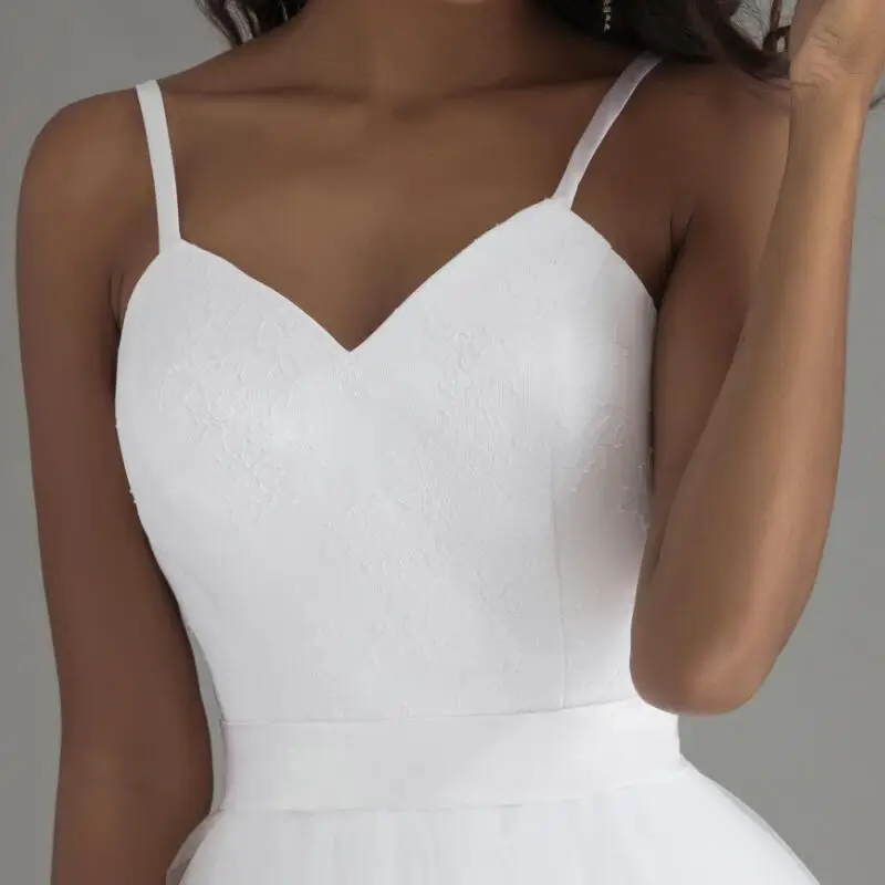 LORIE пляжные свадебные платья на бретельках 2020 Vestido Noiva Praia простые белые тюлевые