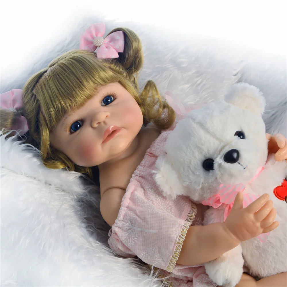 23 Inch Bebes Reborn Girl Doll Full Silicone reborn baby dolls vinyl newborn princess toddler babies gift boneca sexual realista | Игрушки и