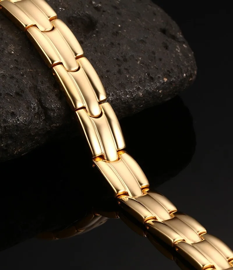 Высокое качество здоровья магнит золотой цвет браслеты для женщин голограмма