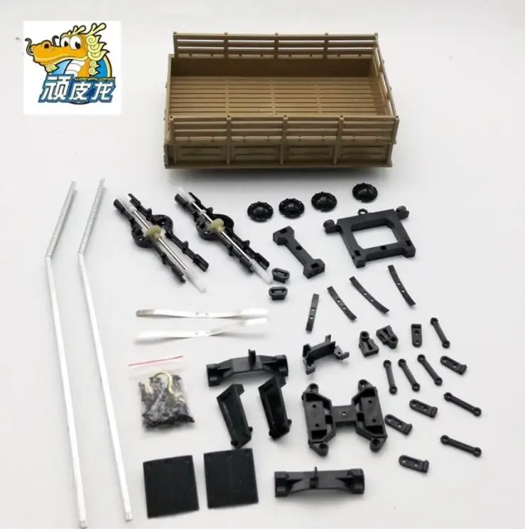 4 wheel trailer YL WPL b36k 1/16th Урал советский военное командование дистанционного Управление грузовик 6 колеса внедорожного автомобиля дистанционного Управление автомобиля - Цвет: 4 wheel trailer YL